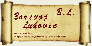 Borivoj Luković vizit kartica